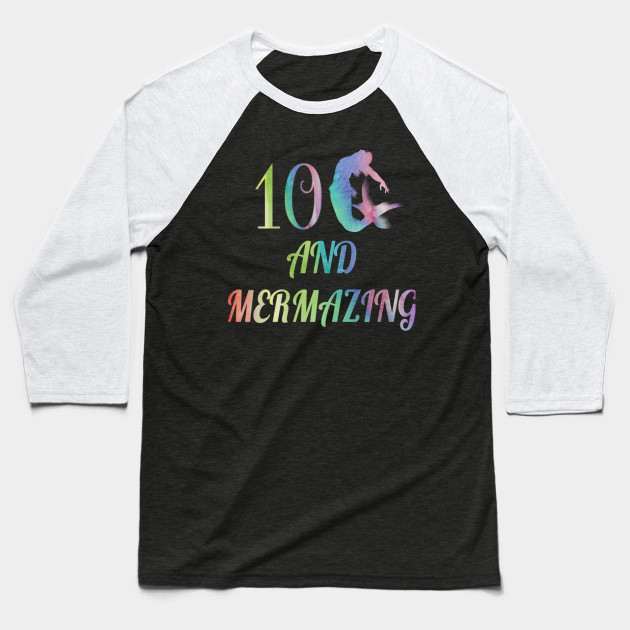 Kid Mermaid Girl 10th Birthday Shirt 10 Years Old Party Gift